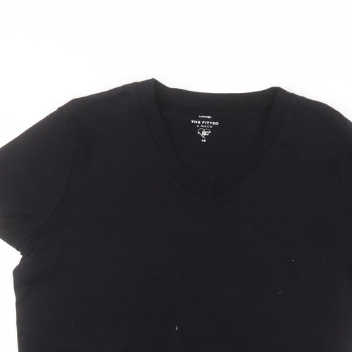 George Womens Black   Basic T-Shirt Size 18