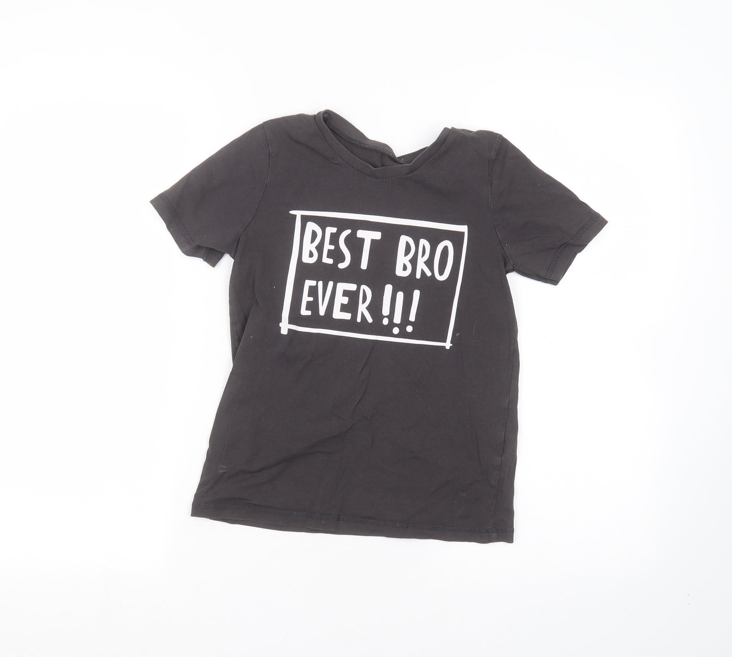 George Boys Black   Basic T-Shirt Size 8-9 Years