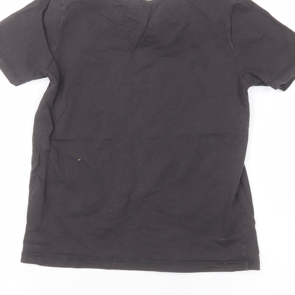 George Boys Black   Basic T-Shirt Size 8-9 Years