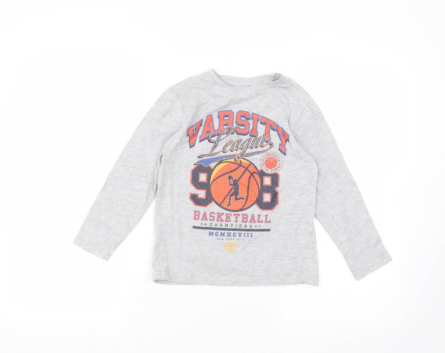 Primark Boys Grey   Basic T-Shirt Size 7-8 Years