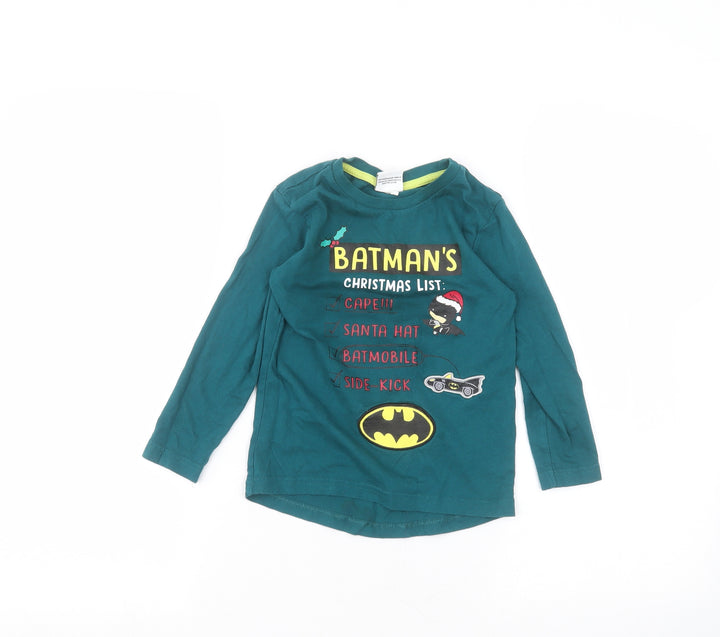 George Boys Green   Basic T-Shirt Size 2-3 Years  - Batman