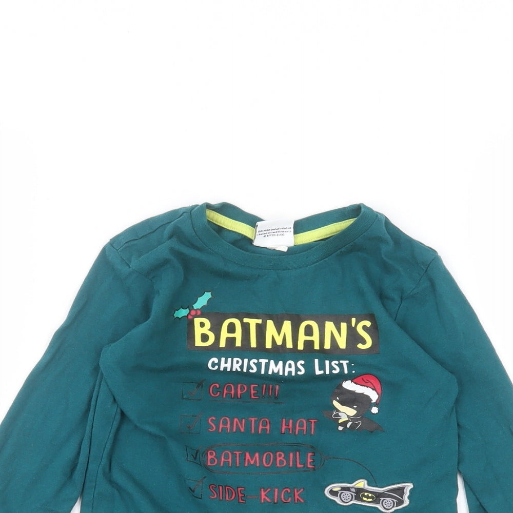 George Boys Green   Basic T-Shirt Size 2-3 Years  - Batman