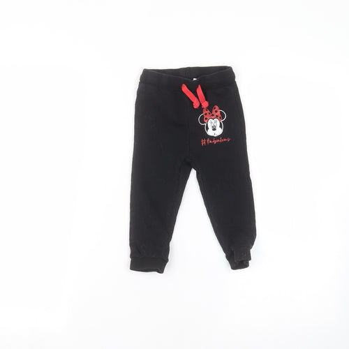 Disney Baby Black   Sweatpants Trousers Size 12-18 Months