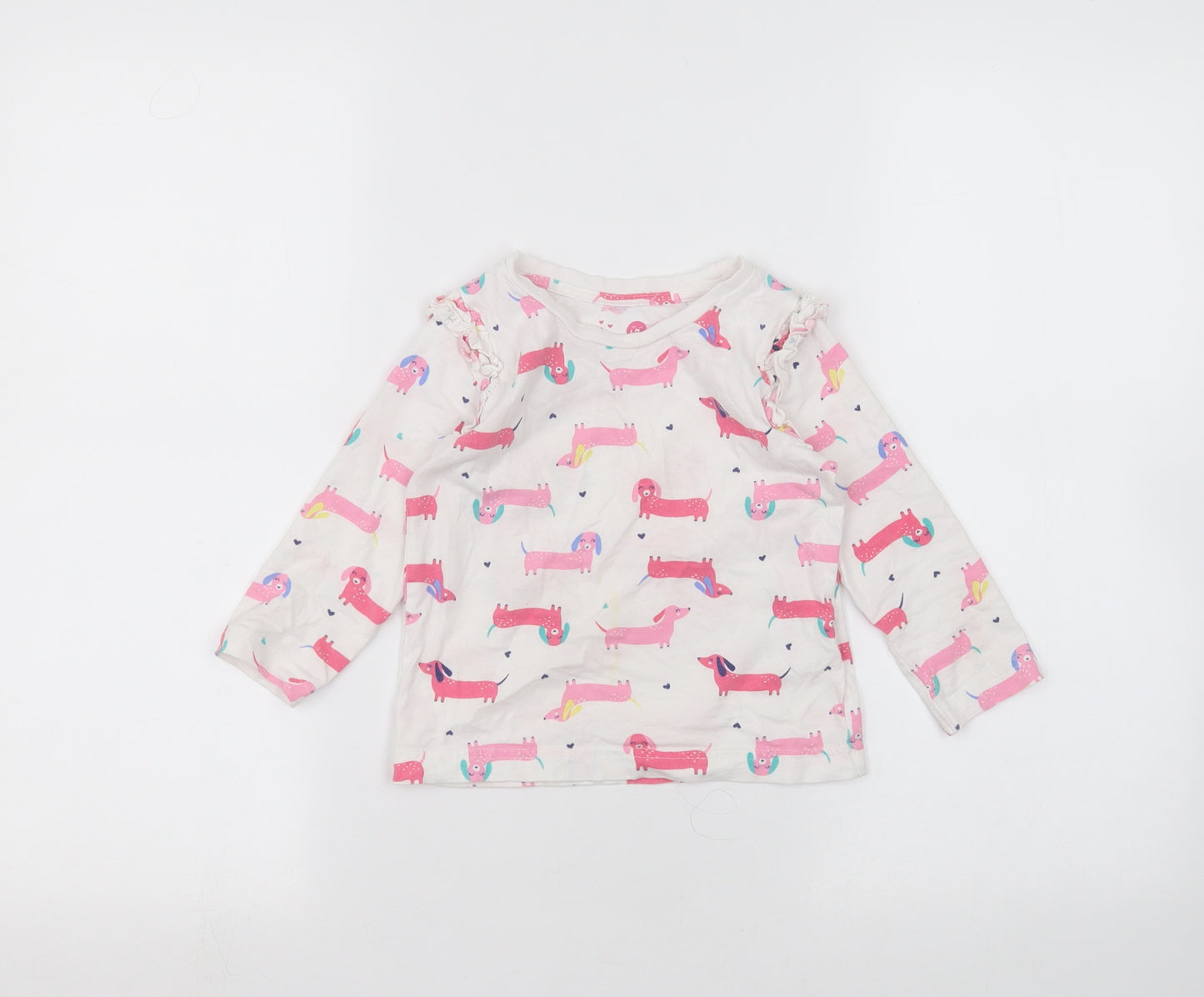 Matalan Girls White   Basic T-Shirt Size 3-4 Years