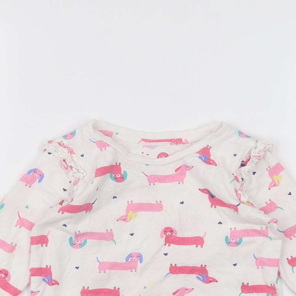 Matalan Girls White   Basic T-Shirt Size 3-4 Years