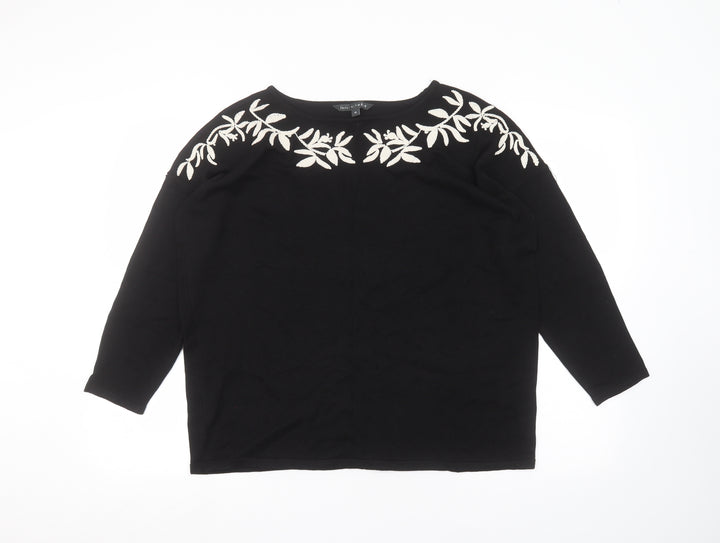 Bonmarché Womens Black   Pullover Jumper Size 16