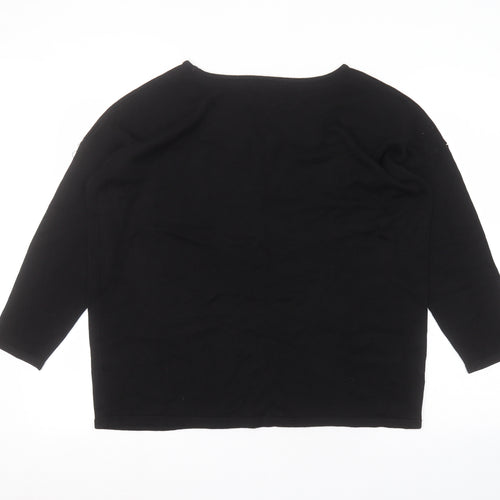 Bonmarché Womens Black   Pullover Jumper Size 16