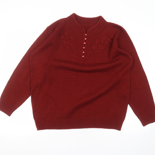 Preworn Womens Red   Pullover Jumper Size 18