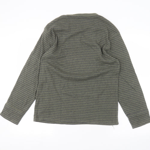 Gap Mens Green Striped   T-Shirt Size L