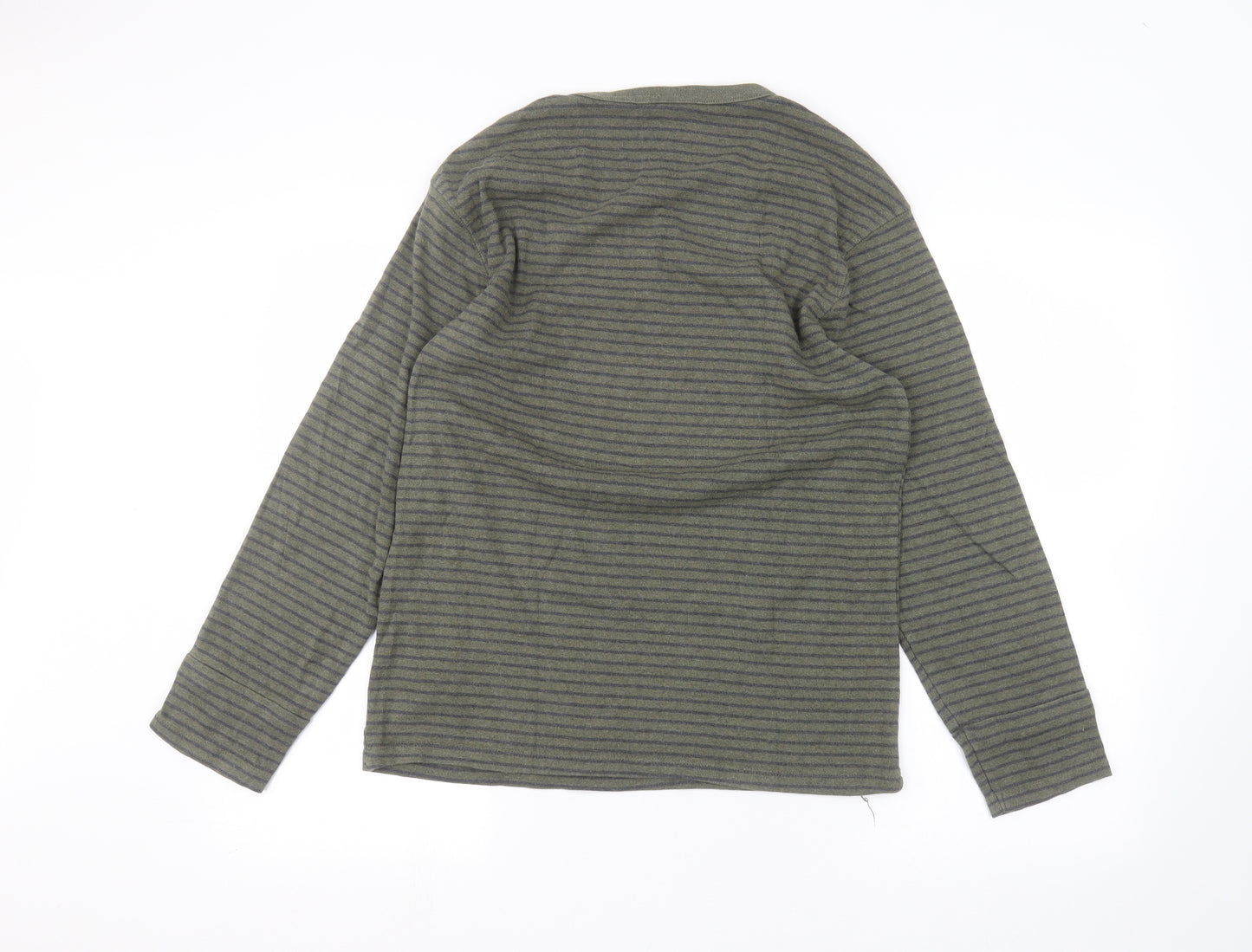 Gap Mens Green Striped   T-Shirt Size L