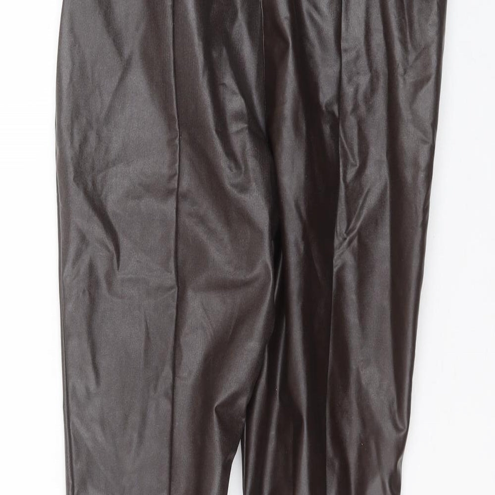 Boohoo Womens Brown   Trousers  Size 8 L28 in