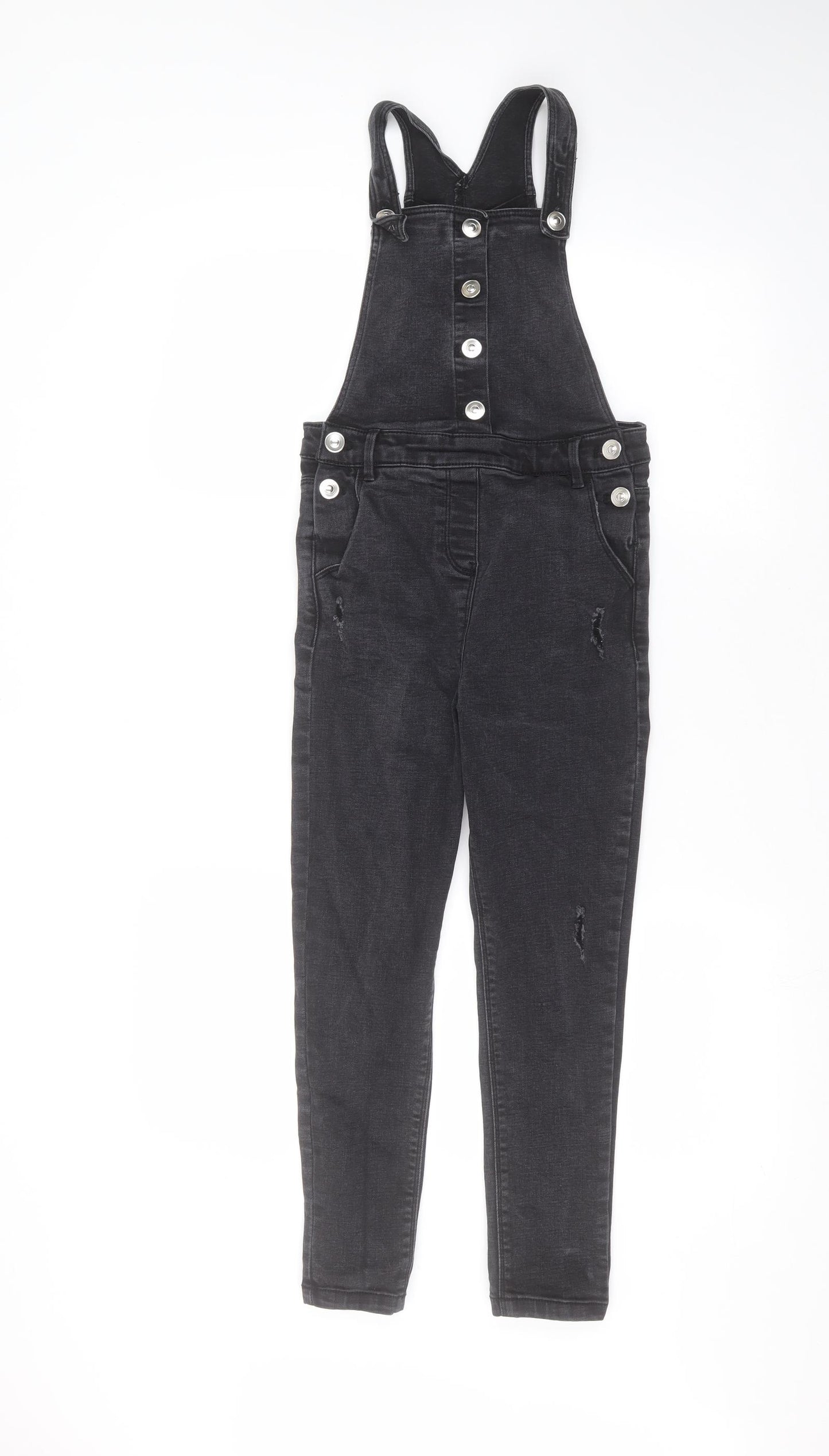 Matalan Girls Black   Dungaree One-Piece Size 10 Years