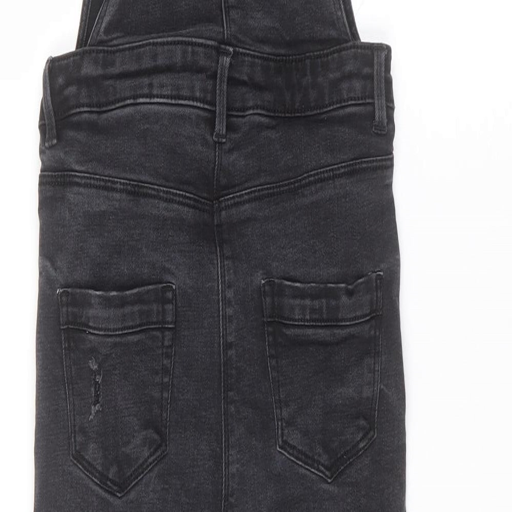Matalan Girls Black   Dungaree One-Piece Size 10 Years