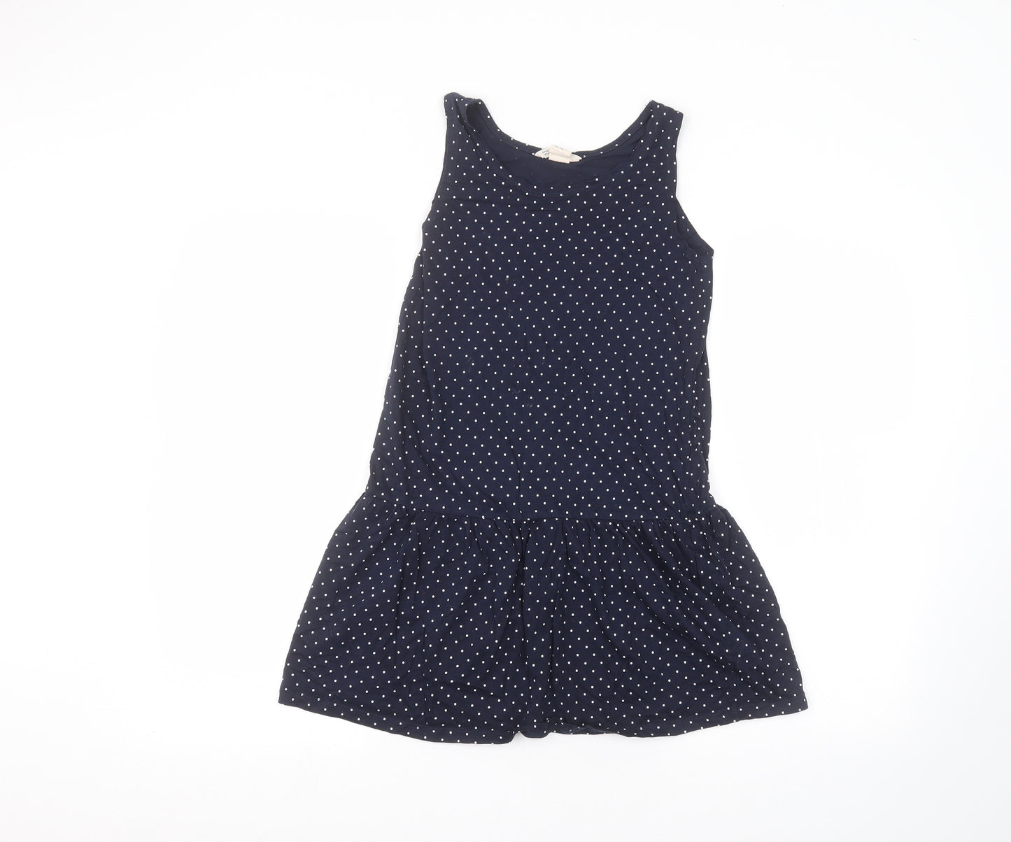 H&M Girls Blue Polka Dot  A-Line  Size 9-10 Years