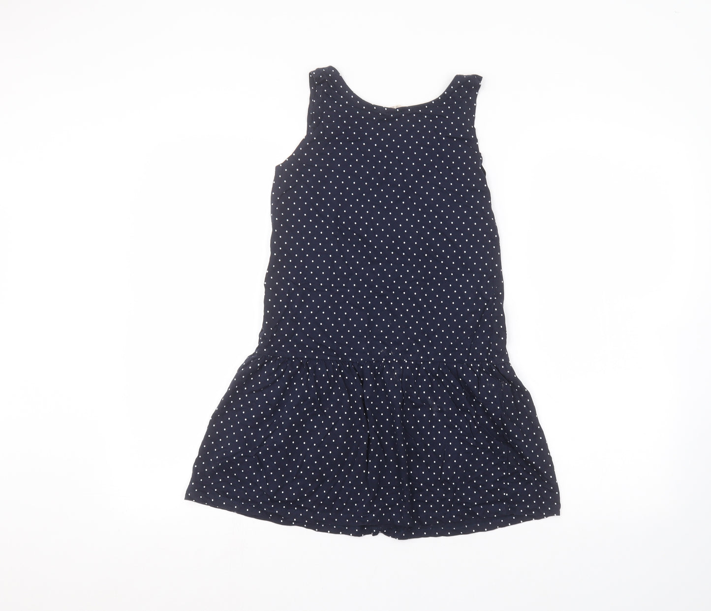 H&M Girls Blue Polka Dot  A-Line  Size 9-10 Years