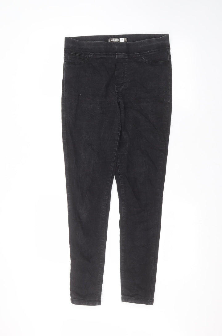 PEP&CO Womens Black Skinny Jeans Size 10 L27 in