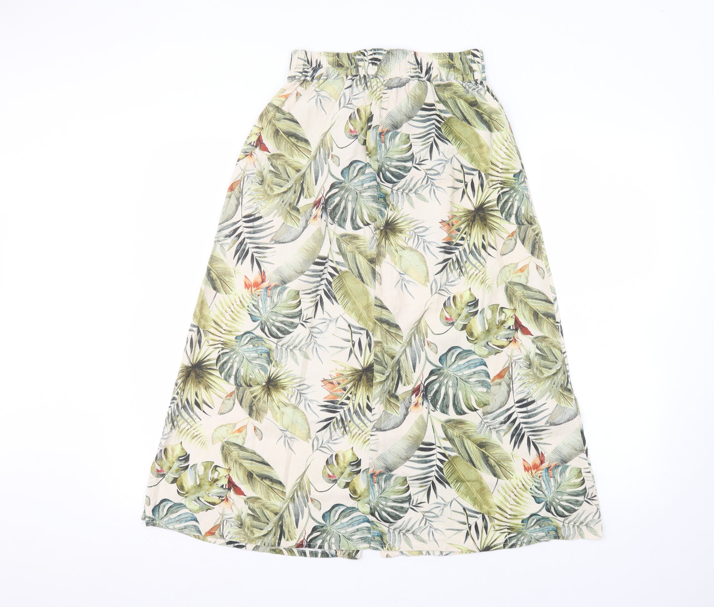 Astradivarius Womens Beige Floral  A-Line Skirt Size S