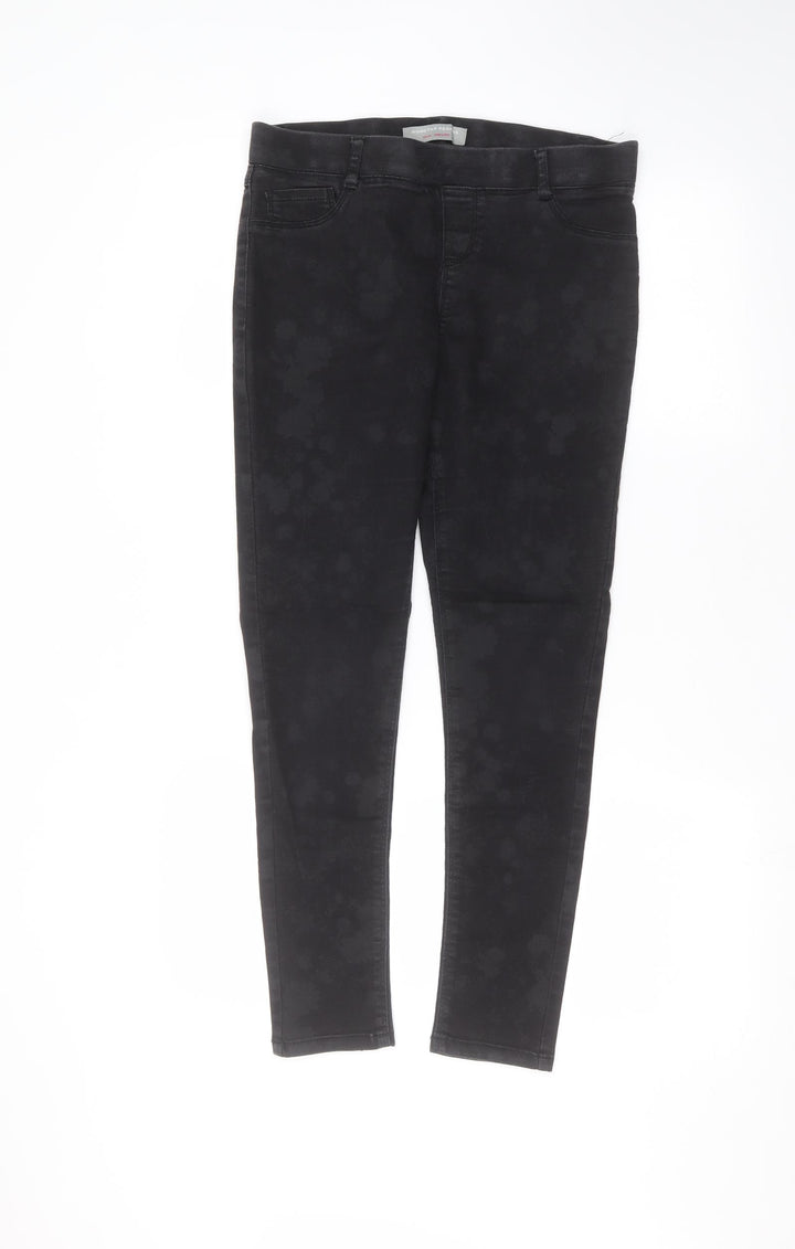 Dorothy Perkins Womens Black Straight Jeans Size 10 L26 in