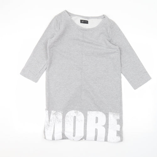 YFL Womens Grey   Jumper Dress  Size S