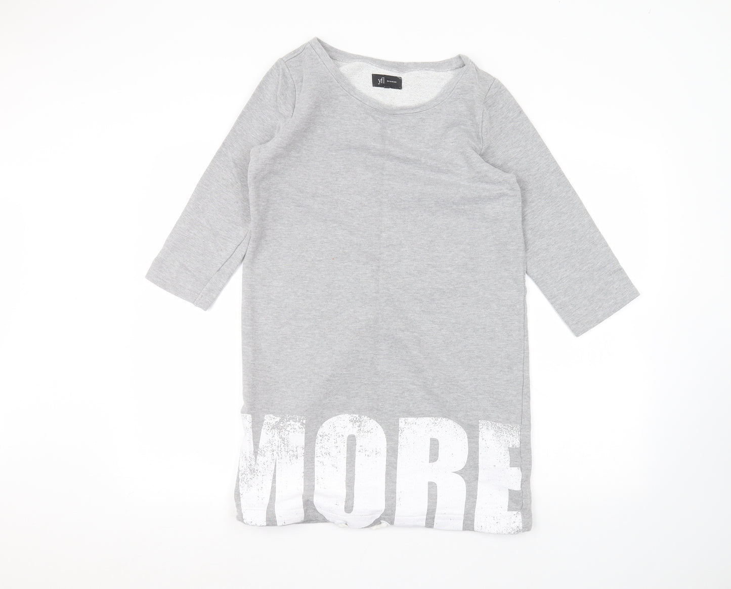 YFL Womens Grey   Jumper Dress  Size S