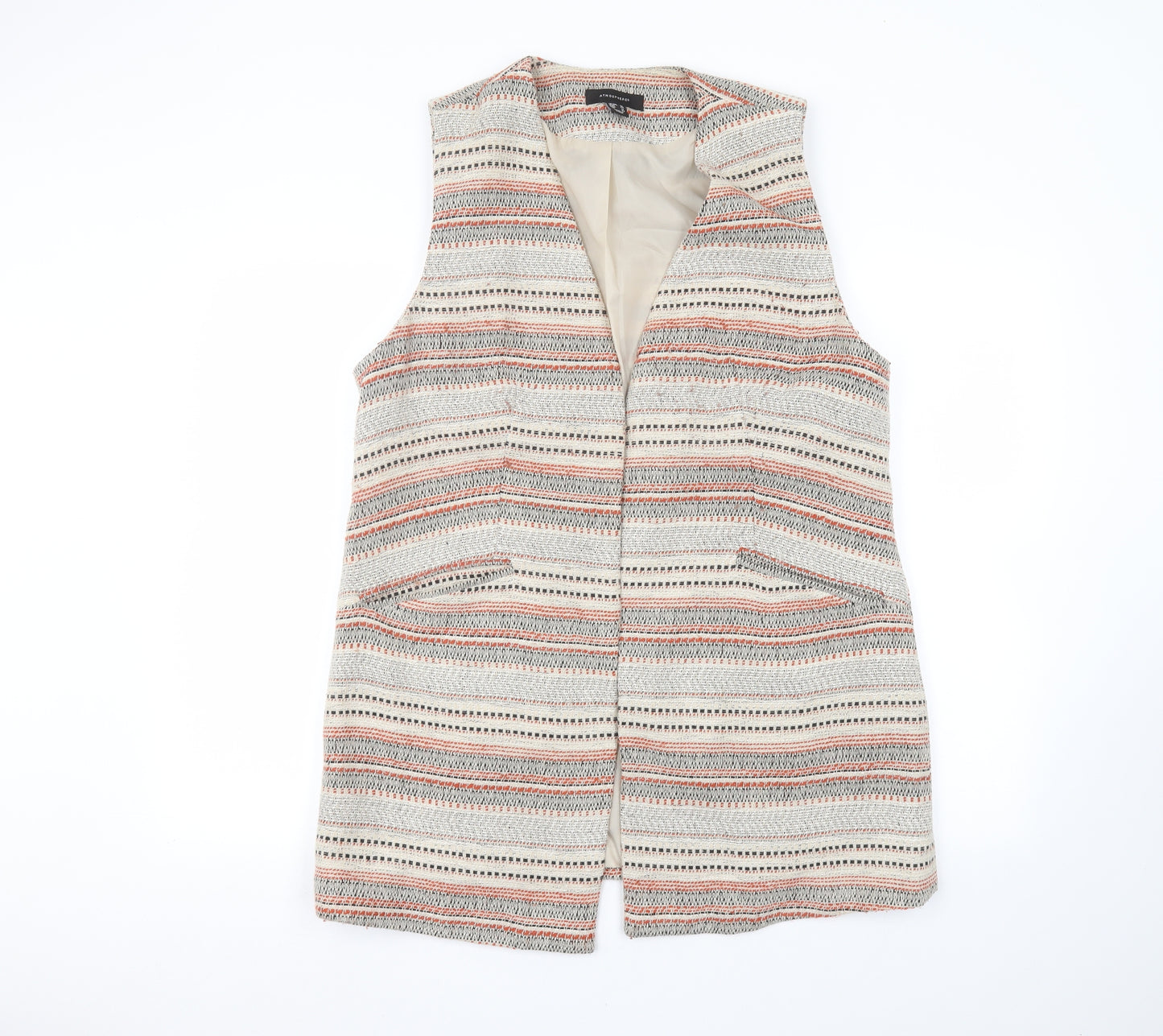 Atmosphere Womens Beige Striped  Jacket  Size 16