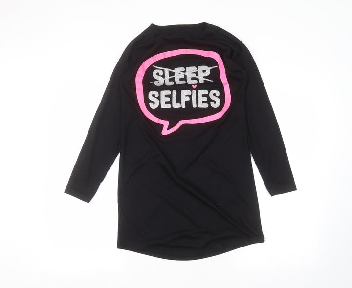 George Girls Black Basic T-Shirt Size 10-11 Years