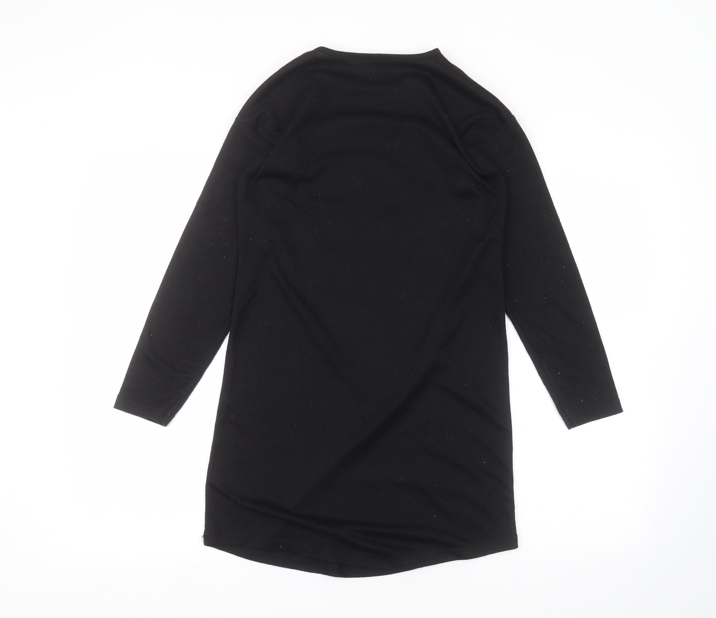 George Girls Black   Basic T-Shirt Size 10-11 Years