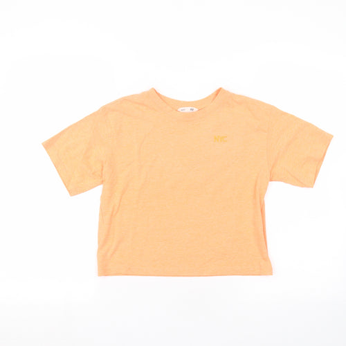 H&M Girls Orange   Basic T-Shirt Size 11-12 Years