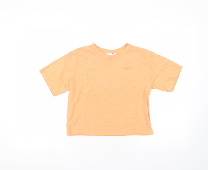 H&M Girls Orange   Basic T-Shirt Size 11-12 Years