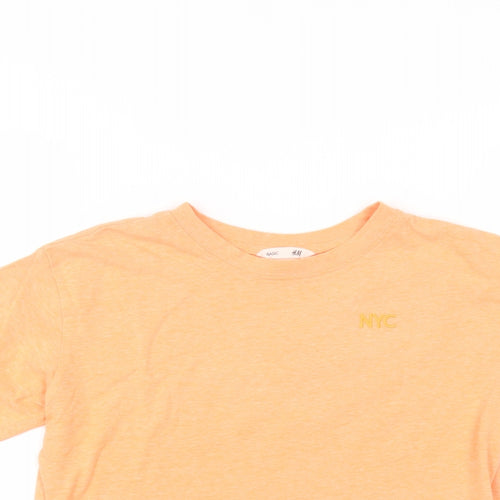 H&M Girls Orange   Basic T-Shirt Size 11-12 Years