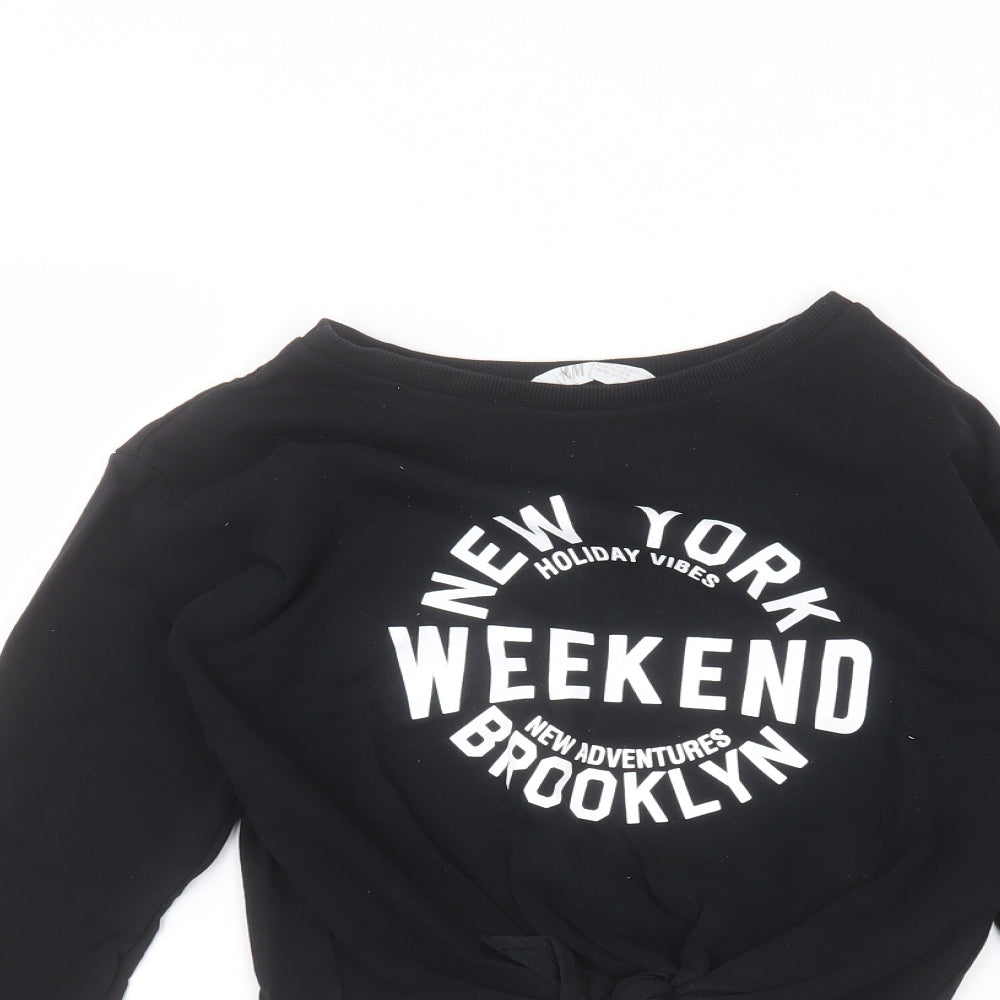 H&M Girls Black   Pullover Jumper Size 11-12 Years