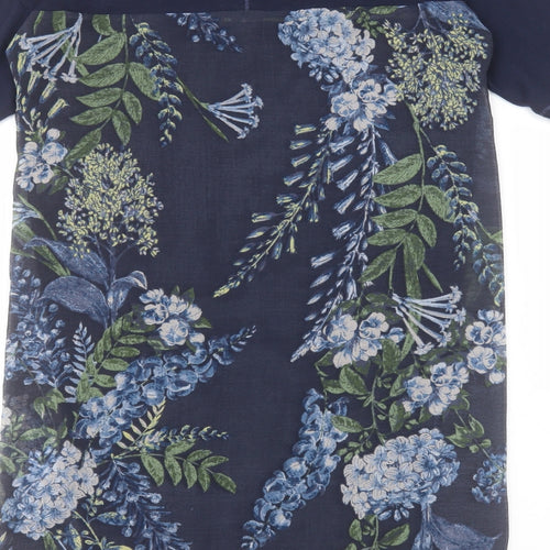 NEXT Womens Blue Floral  Basic T-Shirt Size 10