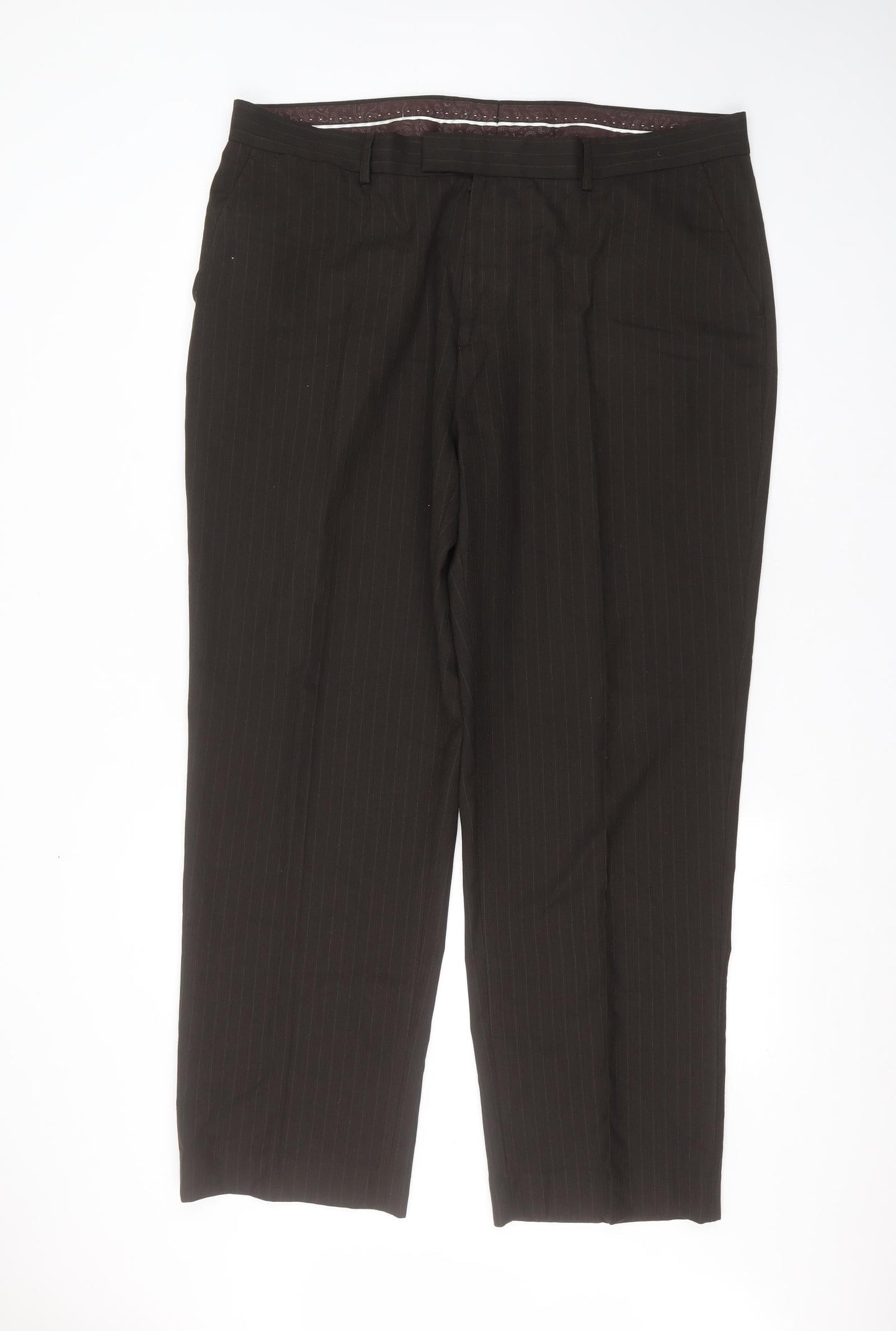 Debinhams Womens Brown   Dress Pants Trousers Size 42 in L30 in