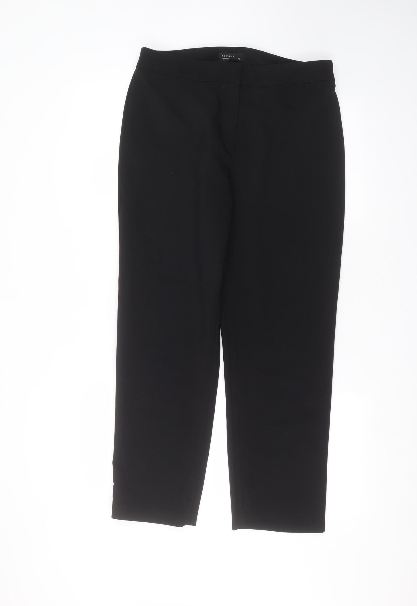 Papaya Womens Black   Trousers  Size 10 L27 in