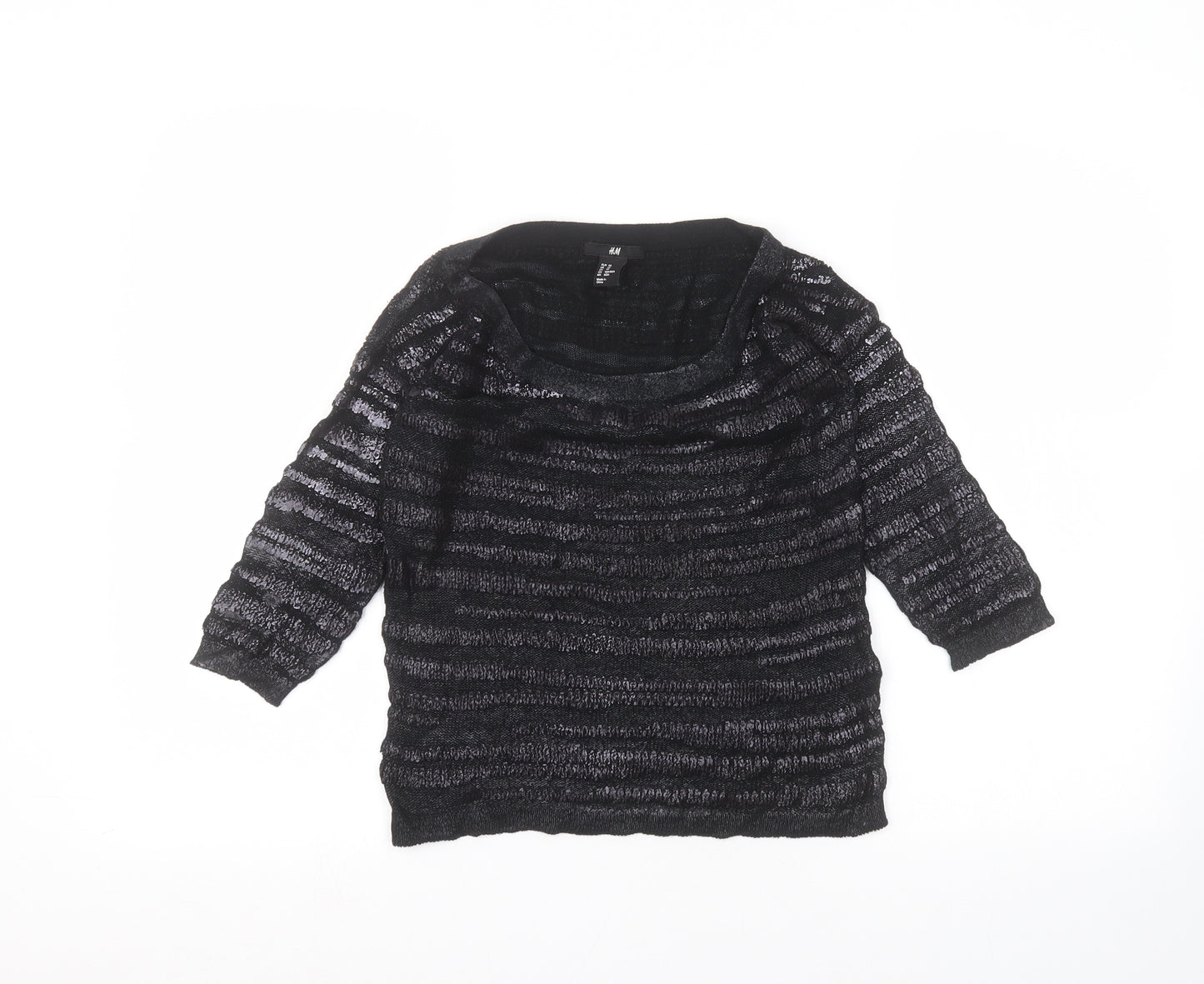 H&M Womens Black   Basic T-Shirt Size XS