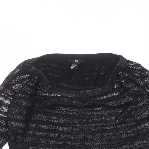 H&M Womens Black   Basic T-Shirt Size XS
