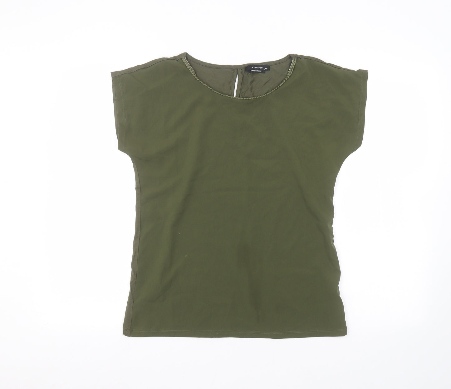 RESERVED Womens Green   Basic T-Shirt Size XS