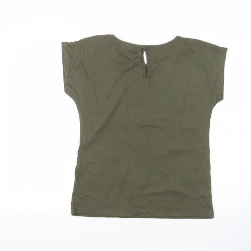 RESERVED Womens Green   Basic T-Shirt Size XS