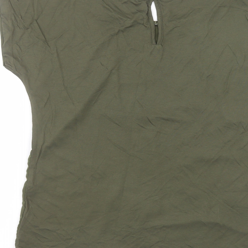 RESERVED Womens Green   Basic T-Shirt Size XS
