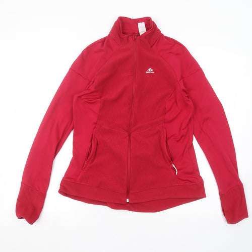 DECATHLON Womens Pink   Full Zip Jumper Size L