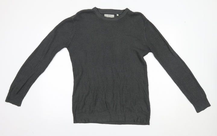 Brave Soul Mens Grey Pullover Jumper Size S