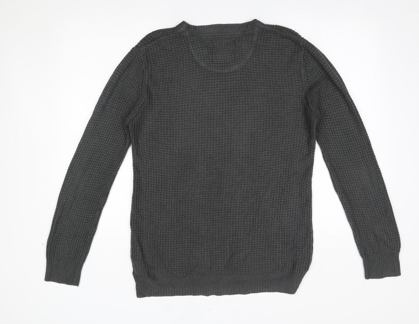 Brave Soul Mens Grey   Pullover Jumper Size S
