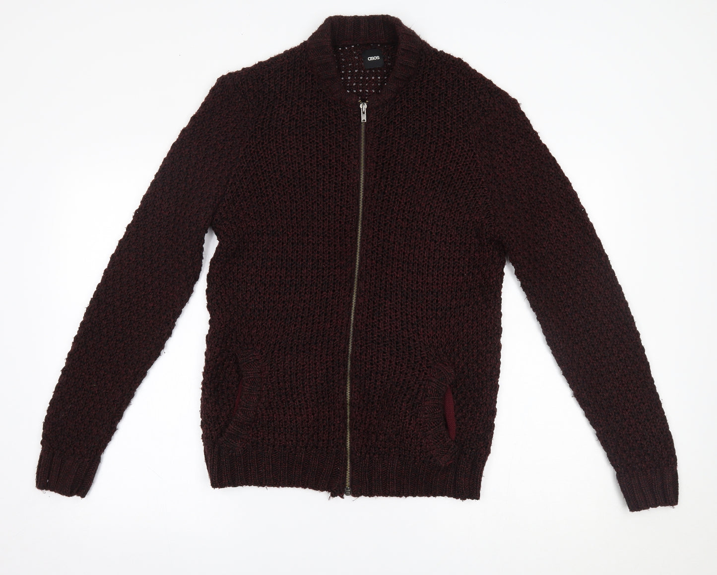 ASOS Mens Red   Full Zip Sweatshirt Size M