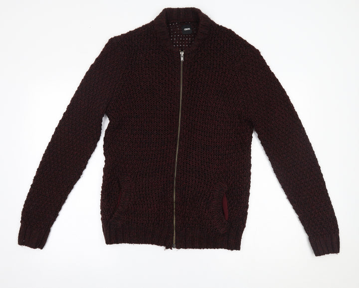 ASOS Mens Red   Full Zip Sweatshirt Size M