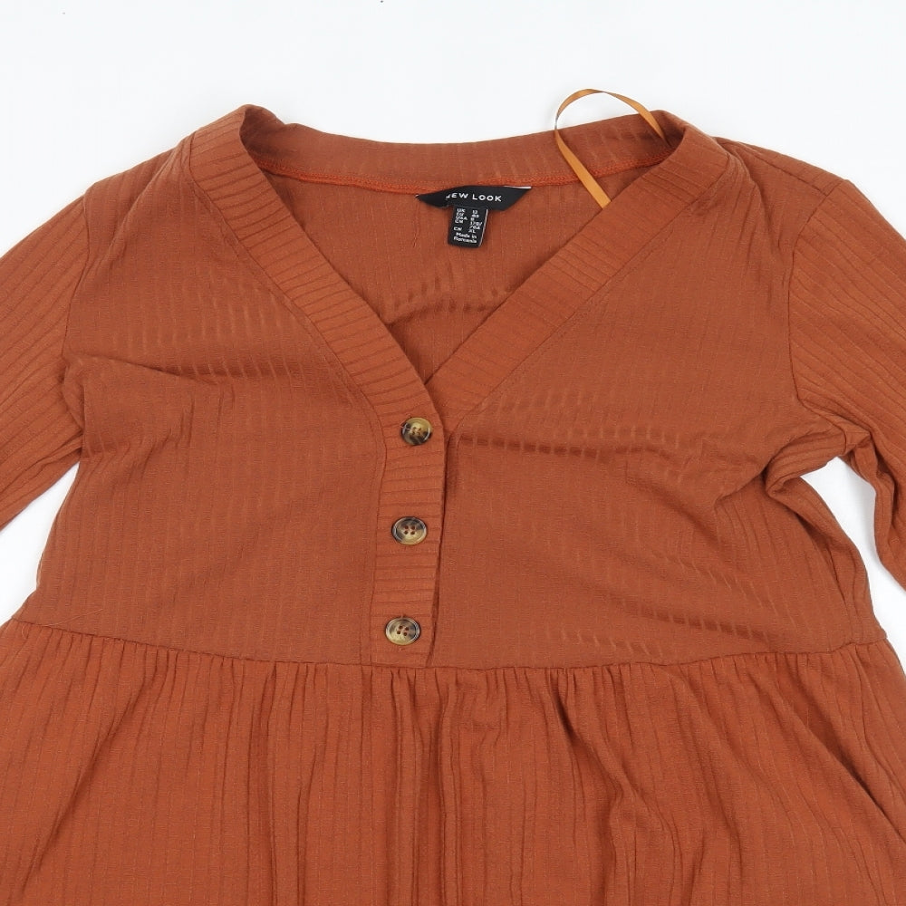 New Look Womens Brown   Jumper Dress  Size 12