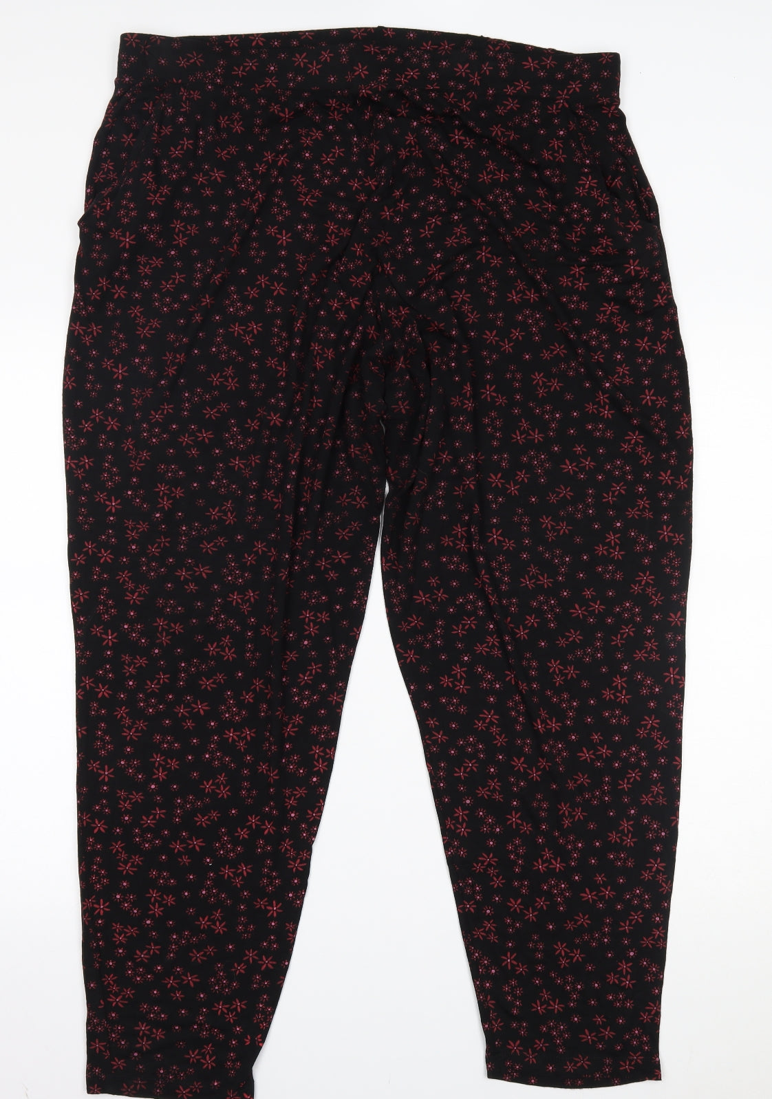 Roman Womens Black Floral   Pyjama Pants Size L