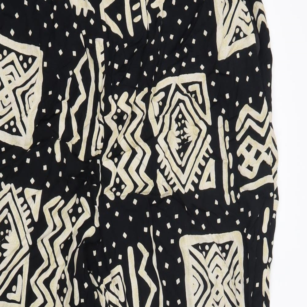 Kaleidoscope Womens Black Fair Isle  Trousers  Size 20 L30 in