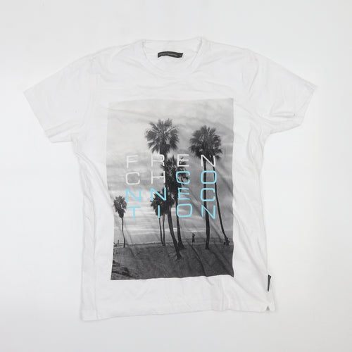 French Connection Mens White    T-Shirt Size M