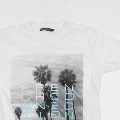 French Connection Mens White    T-Shirt Size M