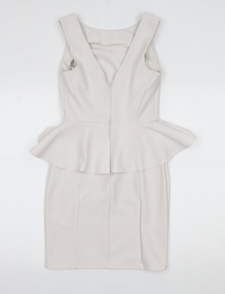Topshop Womens White   Sheath  Size 10
